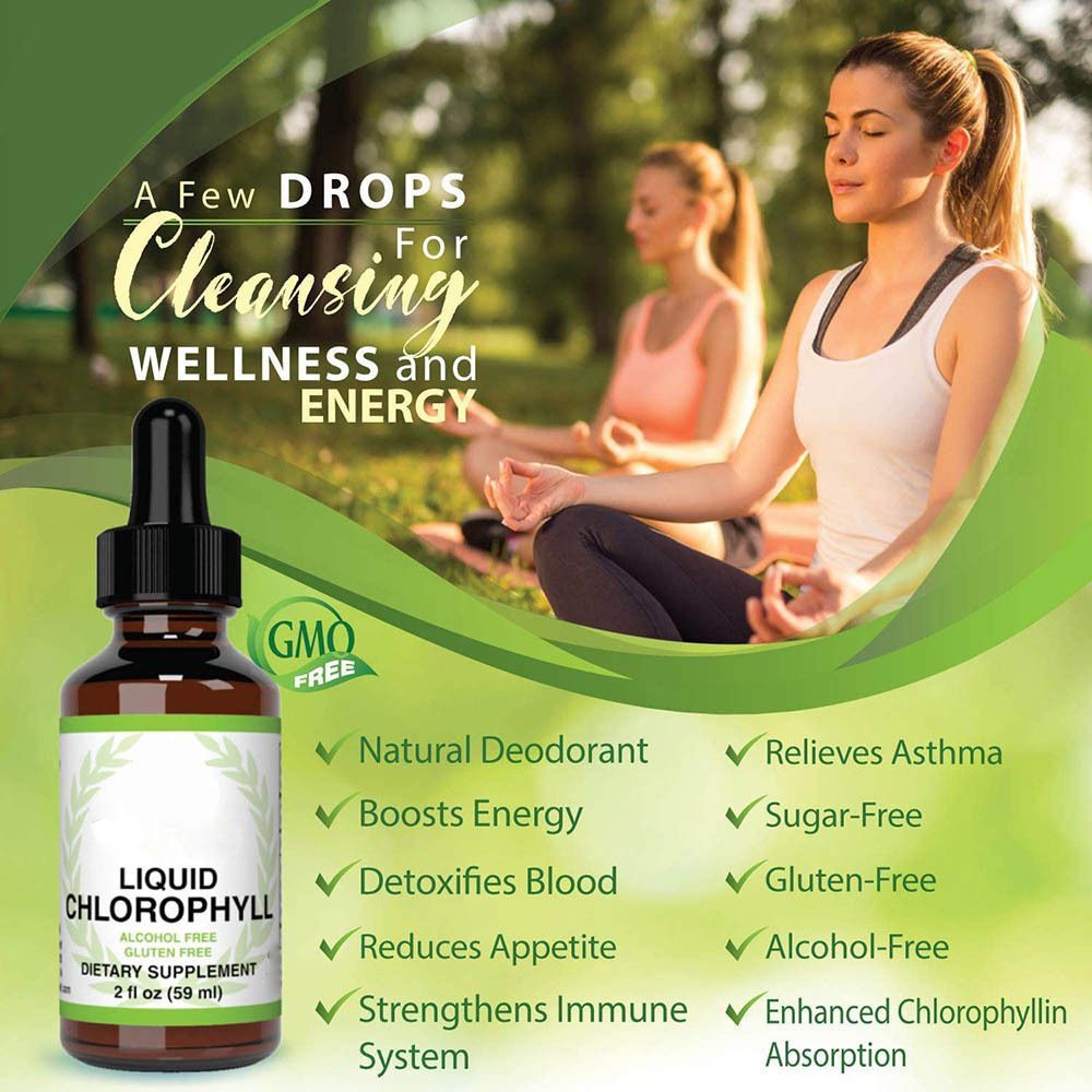 Private Label Boost Energy Strengthen Immune System Body Detox Chlorophyll Liquid Drops